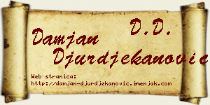 Damjan Đurđekanović vizit kartica